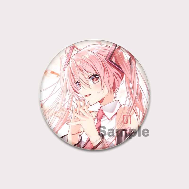 

32/44/58 мм музыкальная игра розовая брошь Мику булавки мультяшный косплей значок для рюкзака шляпа декор ювелирные изделия аксессуар ручной работы пуговица булавка подарки 32mm