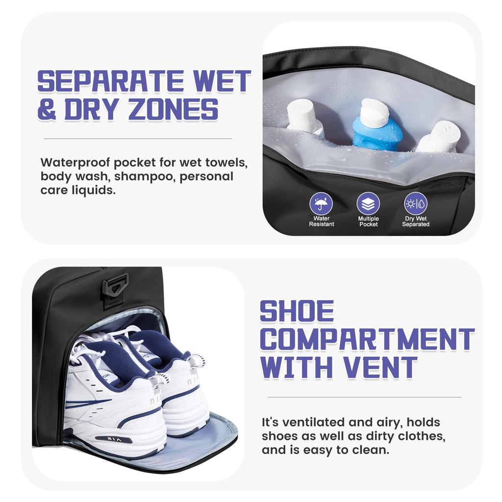 Outdoor Waterproof Gym Bags Swimming Fitness Bag Large Capacity Portable Tote Travel Bag, Handbag Travel Duffle Bag Shoulder Bag