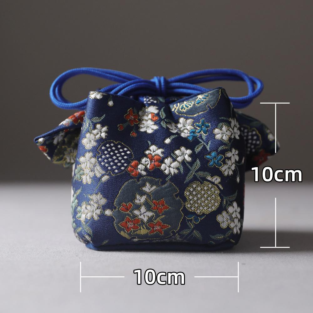 Travel Bag Storage Pouch Tea Set Teapot Cup Bag Japanese Style Multifunctional Portable Drawstring Tea Ceremony Accessories New