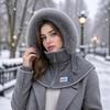Faux Fur Lined Hooded Neck Warmer Warm Integrated Face Mask New Full Face Balaclava  Winter