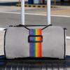 Regenbogen Verstellbarer Kofferriemen 2-in-1 Verbinder & Anti-Rutsch-Gurt zum Sichern & Tragen mehrerer Koffer, Rucksäcke, Taschen