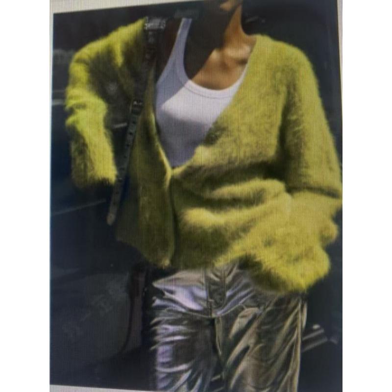 Cardigan Invernale Autunnale Maglioni Giubbotti Donna Pelliccia Sintetica di Vison Manica Lunga Maglie a Maglia Scollo a V Maglioni a Maglia Larga Cappotto Abbigliamento Casual