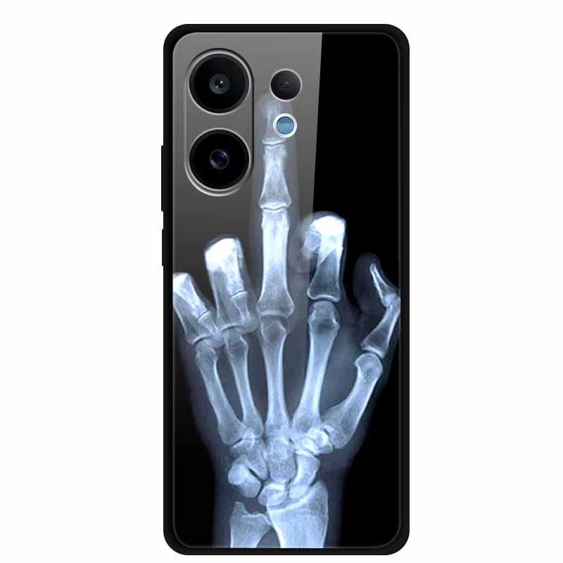 For Vivo V60 5G Glass Case Fashion Cool Animal Tempered Glass Back Cover Case For Vivo V 60 2025 Phone Cases 6.77" Fundas Coques