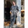Spring & Autumn Casual Slimming Sweatshirt & Sweatpants Set – Relaxed, Sporty Two-Piece