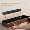 Walnut Corner Bathroom Shelf for Cosmetics, No-Drill Triangle Stand.