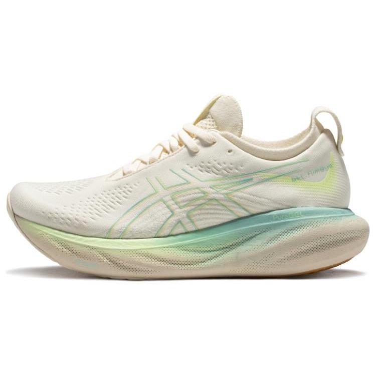 (WMNS) ASICS GEL-Nimbus 25 Cream White Green Women s 1012B628-750 EU 39.5