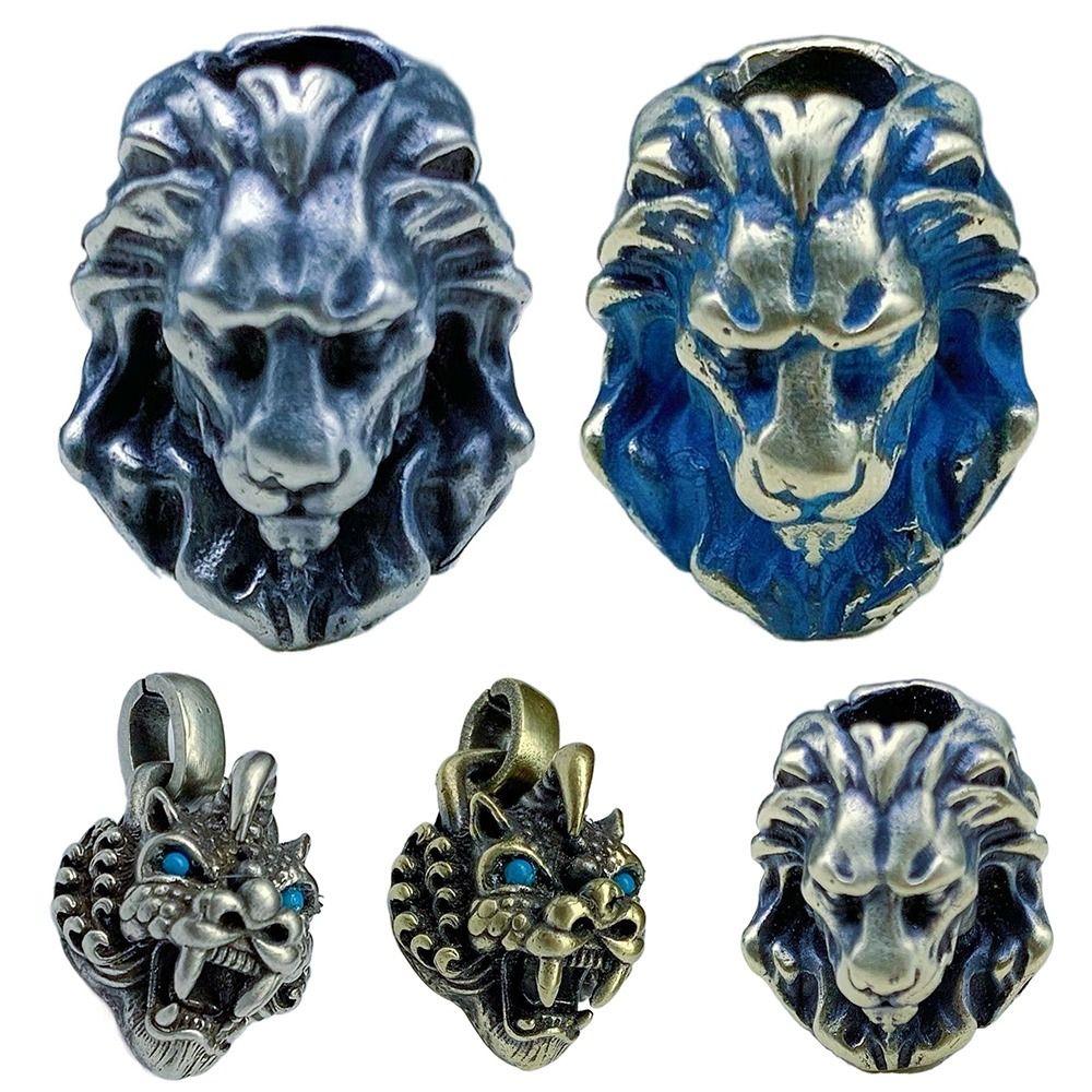 

Пряжка из паракорда, металлические лев, животные, браслет из паракорда, аксессуары, ремешки для ножа, украшение