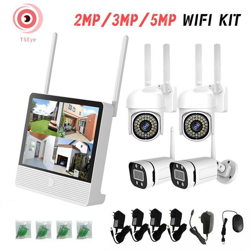 Wireless Outdoor HD Surveillance Camera Kit with Night Vision & Display Screen