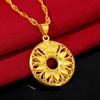 Auspicious Safety Buckle Pendant Necklace for Women Gold Safe and Complete, Auspicious and Wishful