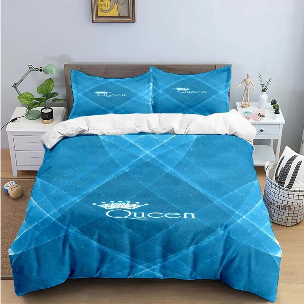 Sale Fashion King Queen Bedding Set Single Twin Full King Size Cute Animals Bed Linen Adults Teens Bedroom Luxury Gift