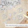 100pcs 25th Wedding Anniversary Confetti, Silver Glitter Table Scatter Decorations for 25th Anniversary Party Supplies