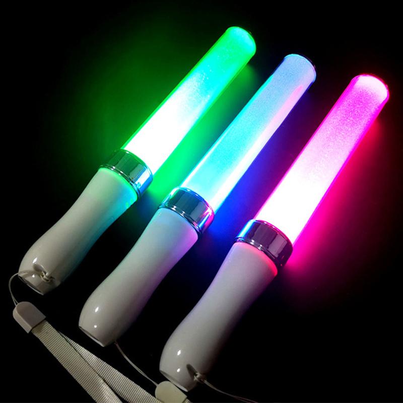 Led Glow Sticks Colorful Rgb Glow Foam Stick Cheer Tube Dark Light Lightsticks for Idol Concert Xmas Birthday Wedding Party