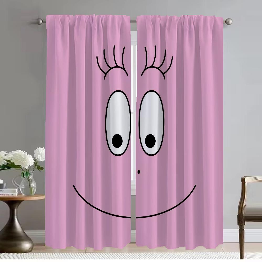Halloween Decoration Barbapapa Home Interior Curtains for Camera Window Curtain for Room 2 Panel Partition Shades Living Kitchen