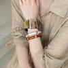 Gradient Acrylic Round Vintage Bracelet - Versatile High-End Fashion Jewelry