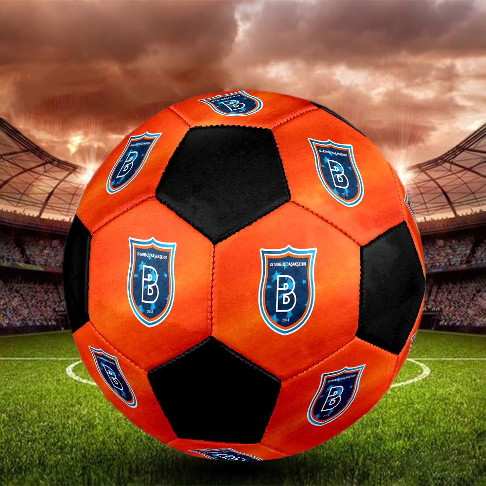 Ballon de Football Başakşehir d'Istanbul Coloré Tous Âges Cousu à la Machine PVC Prêt pour la Compétition Durable Haut Rebond.TAILLE5