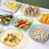 Household Spit Bone Saucer Hot Phnom Penh Dining Table Bone Saucer Plastic Pe Snack Plate Fruit Pastry Plate Garbage Residue Plate
