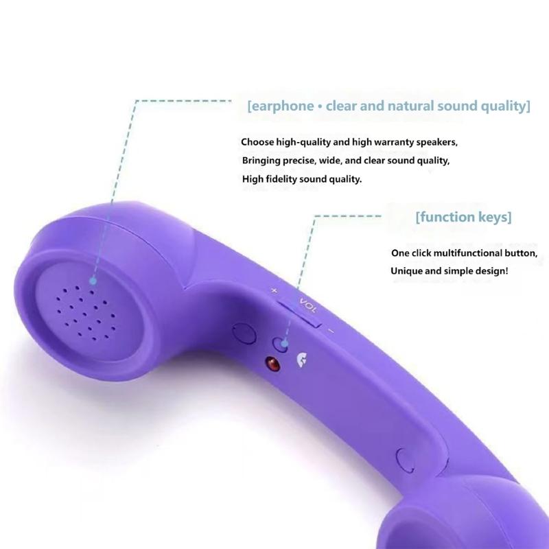 Ergonomic Comfort Lightweight ABS Type C Handset for Extended Use During Phone Calls and Music Playbacks