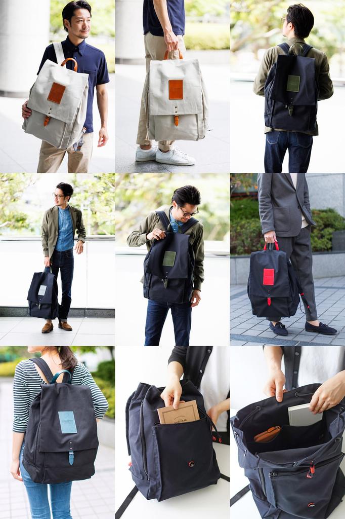 Baggy Port Men's No. 10 High-Density Canvas Backpack, YNM-411, Navy, BP-YNM411-NV