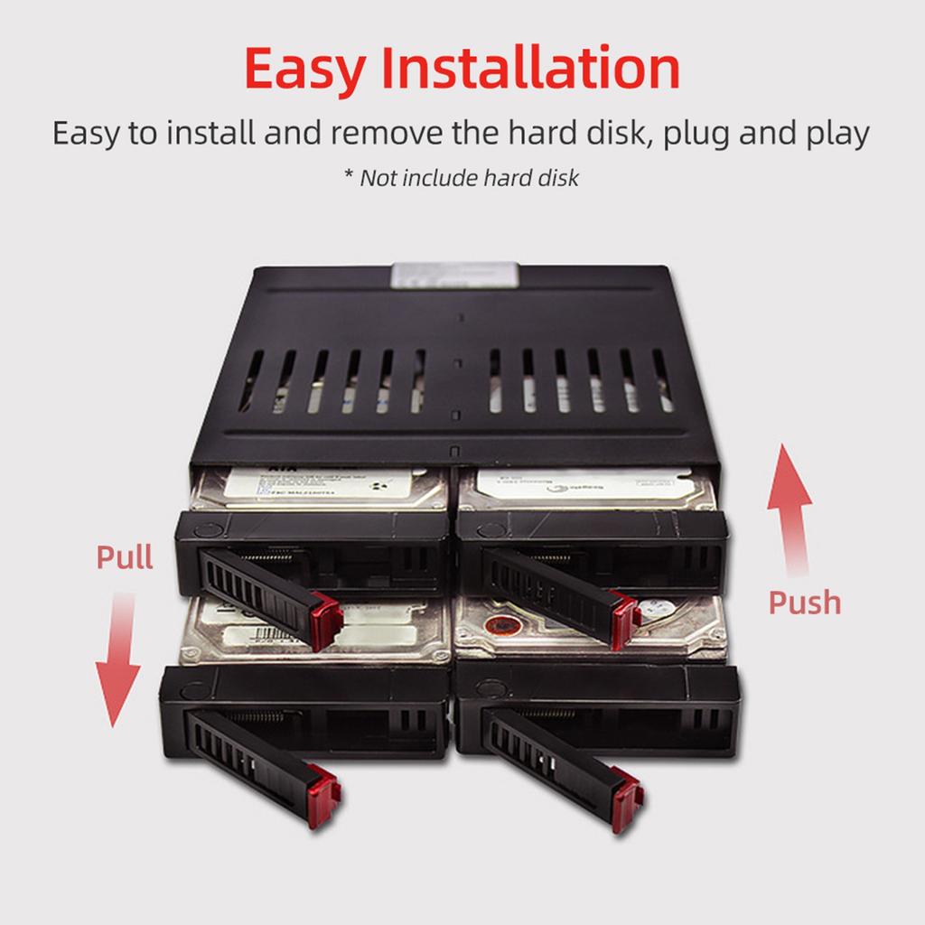OImaster HE 2006 4 Slot Internal Hard Disk Rack Support Four 2.5 Inch SATA HDD SSD Easy Installation Plug and Play (Not