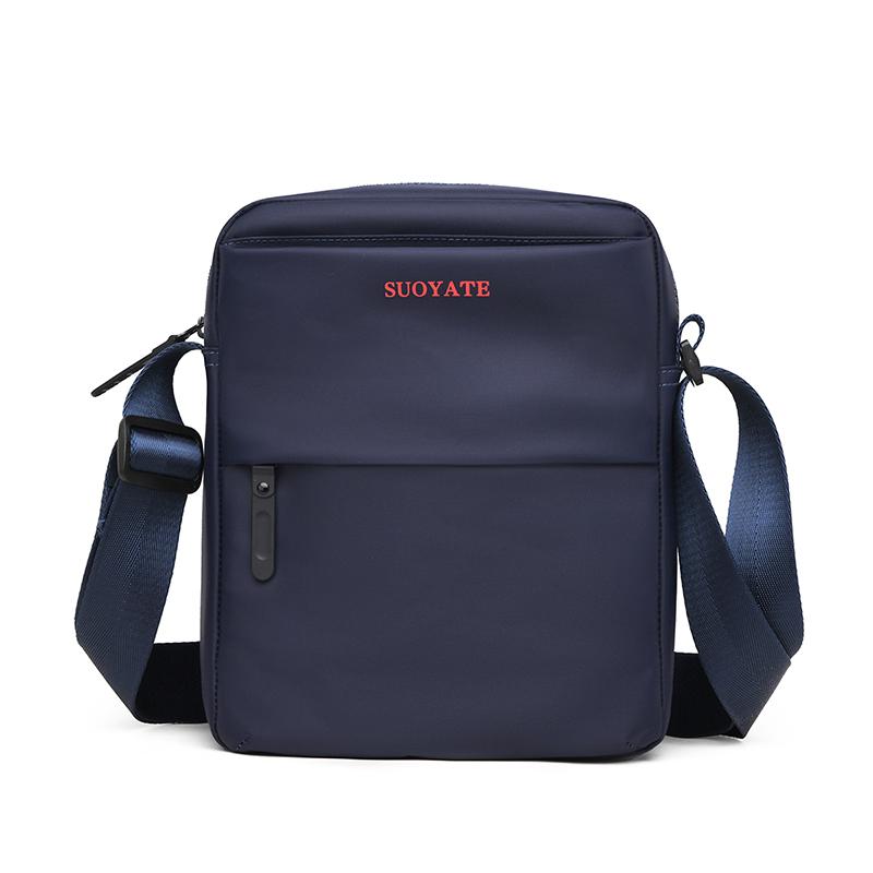 

Мужская сумка, большая вместимость, сумка через плечо, спортивная сумка через плечо, многосекционная, маленькая сумка Vertical Style синий