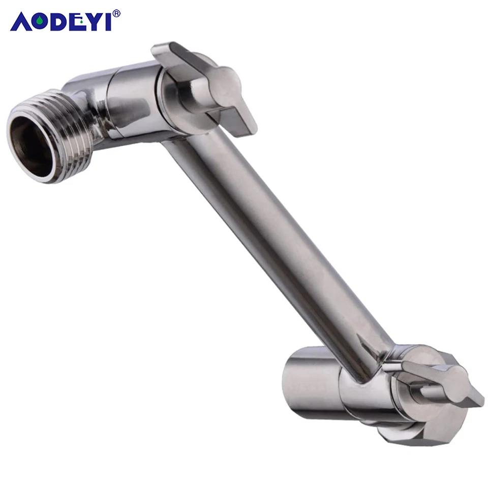 Brass Shower Arm Head Holder Black G1/2 Extension Wall Ceiling Mounted Fixed Pipe for Set Bracket Bar Brushed Gold Accessories