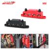 12V-48V 150A Sammelschiene Klemmen Batterie Stromverteilerblock mit Abdeckung M8 Schraube 4 für Automobil Boot Wohnmobil LKW