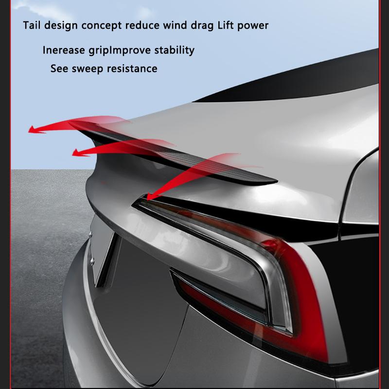 HEENVN Model Y Juniper Spoiler for Tesla Model 3 Highland Real Carbon Fiber Spoiler High Performance Trunk Wing Car Accessories