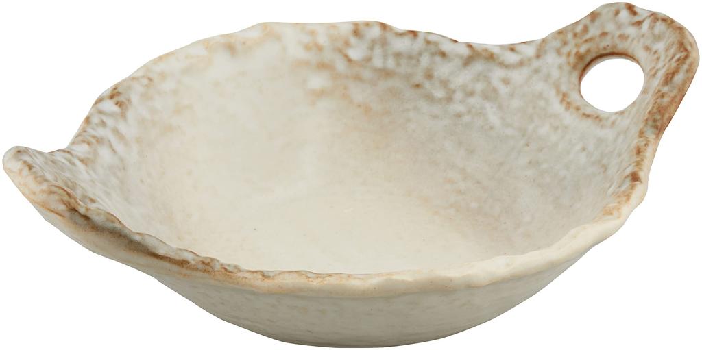 Santo Banko Ware Heat Resistant Deformed Ceramic Plate Small Shino Glaze 07000 18.5cm