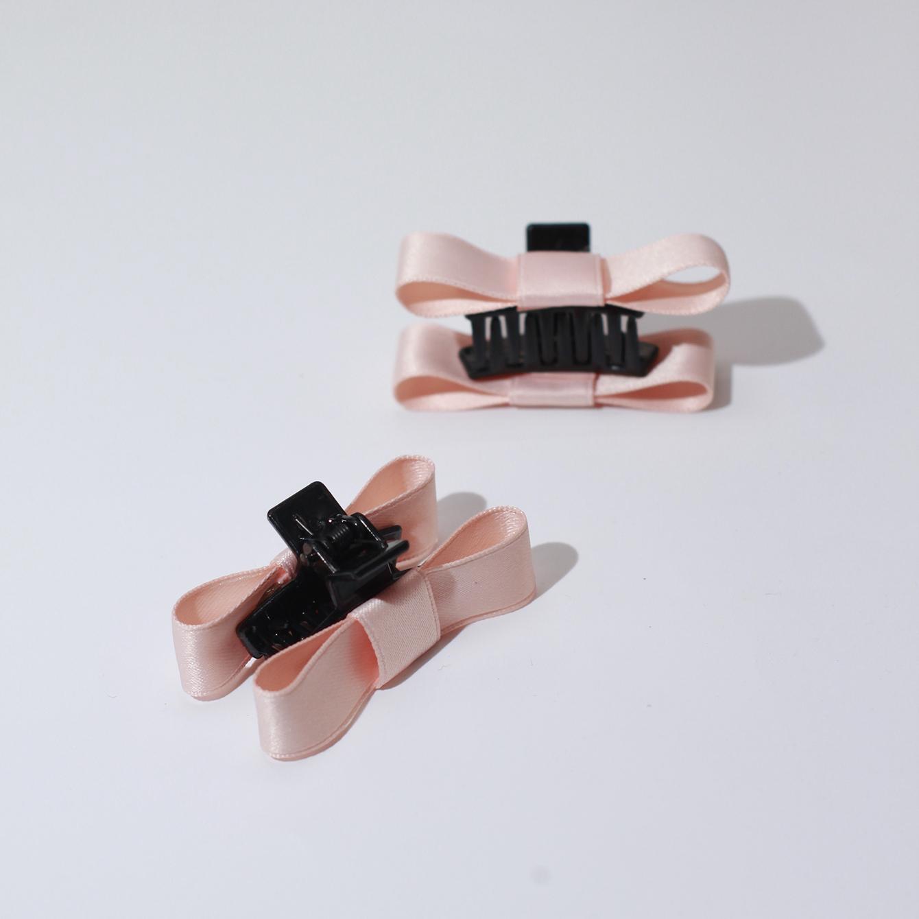 

Lystrfac 2Pcs/Lot Mini Cute Hair Claw Women Girls Bow Hairpin Simple Fashion Top Hair Clip Ladies Hairgrips Hair Accessories