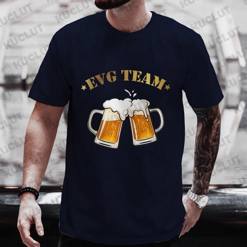 Französische Herren Groom Squad Evg Team Trauzeuge T-Shirt Mode Bier Grafik Y2k Tops Single Abschied Hochzeit Junggesellenabschied Hirschparty T-Shirts