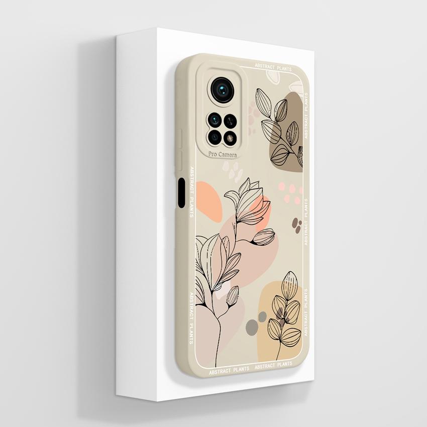 Handyhülle für Xiaomi Mi 10T 11T Pro Lite Mi 10 11 11X 11i Aromatische Blumenmuster Flüssigsilikon Weiche Stoßstange Stoßfeste Hülle für Xiaomi Stoßstangen-Taschen