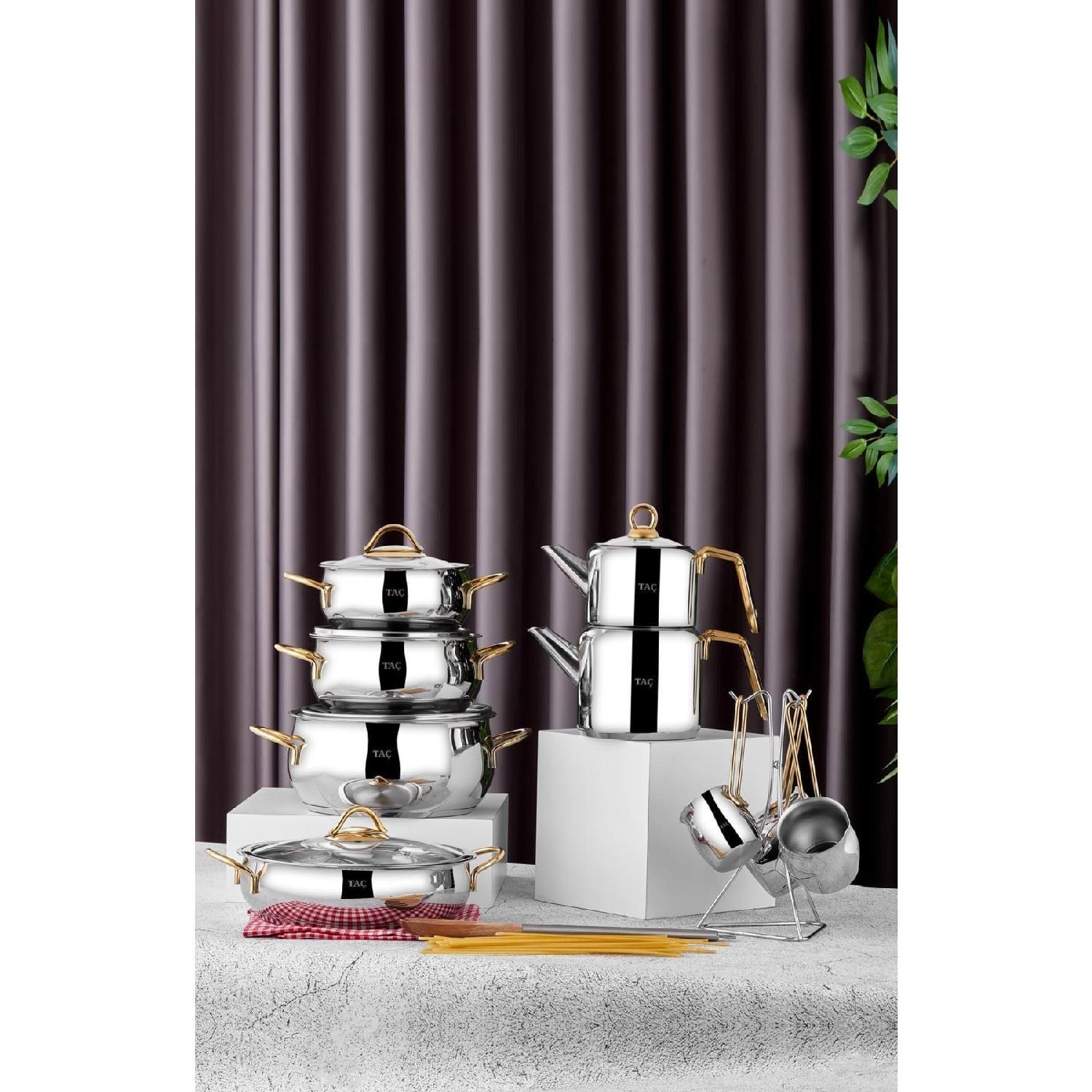 

Набор стальных приданых Vallena, 15 предметов, золото золотой