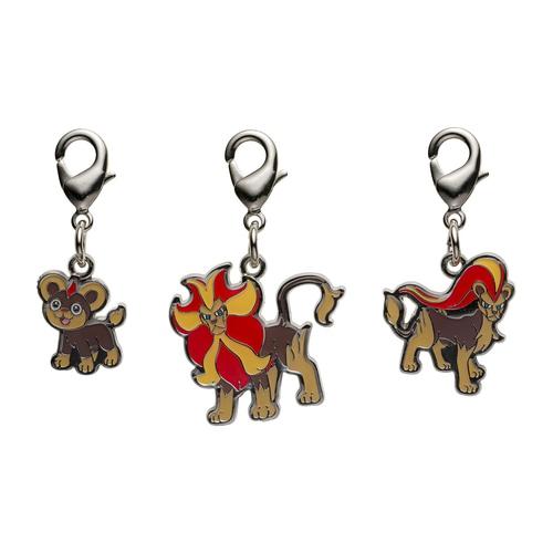 

[Pokemon] Pokemon Center National Pokedex Metal Charm #667 Litleo & #668 Pyroar