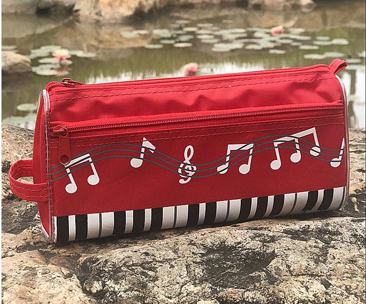 

Double-layer Piano Music Note Pencil Case for Kids