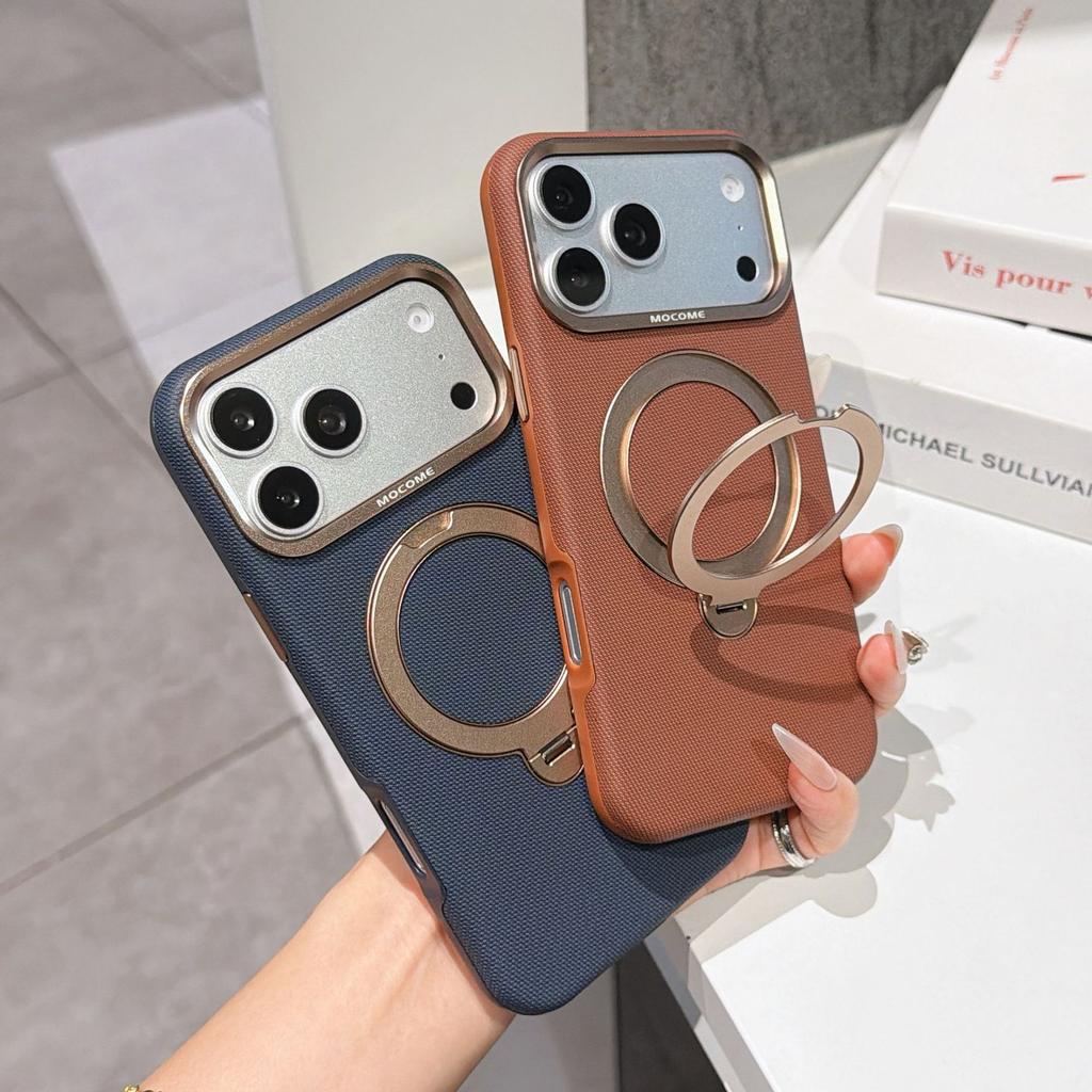 Applicable To iPhone17ProMax Swivel Bracket, Mobile Phone Case, Magnetic Suction Apple 16 CoE Shield, Metal Lens Case.