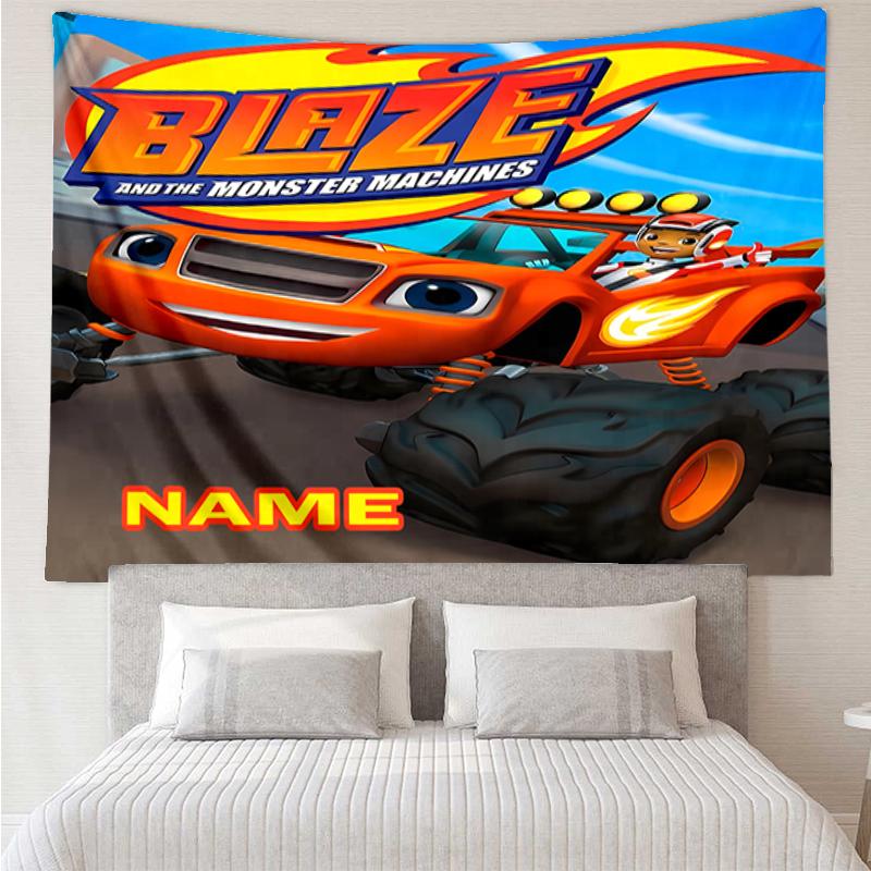 Custom Name Truck Print Tapestry, Backdrop, Easy Setup, Ideal for Bedroom, Office & Living Room, with Aesthetic Wall Hanging Decor.