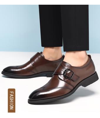 Mode Confortable Gentleman Élégant Business Formel Pointu Mocassins Chaussures Cuir Véritable Oxford Chaussures de Ville Nouveaux Oxfords Mariage Homme