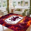 Aston Villa Football Design Crystal Velvet Rug Soft Decorative Mat for Bedroom Entrance