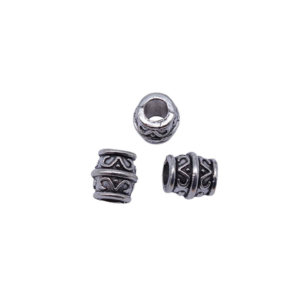 Multi Color Spacer Beads Ornate Metal Big Hole Beads For Jewelry Projects