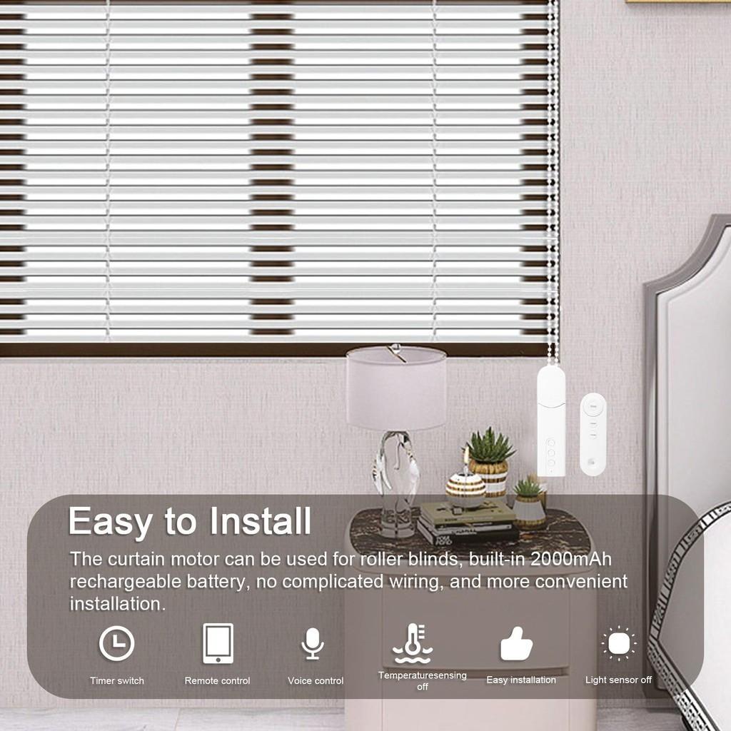 No Wiring Support APP Remote Control Timer WiFi Intelligent Pull Bead Curtain Motor Electric Roller Blinds Driver