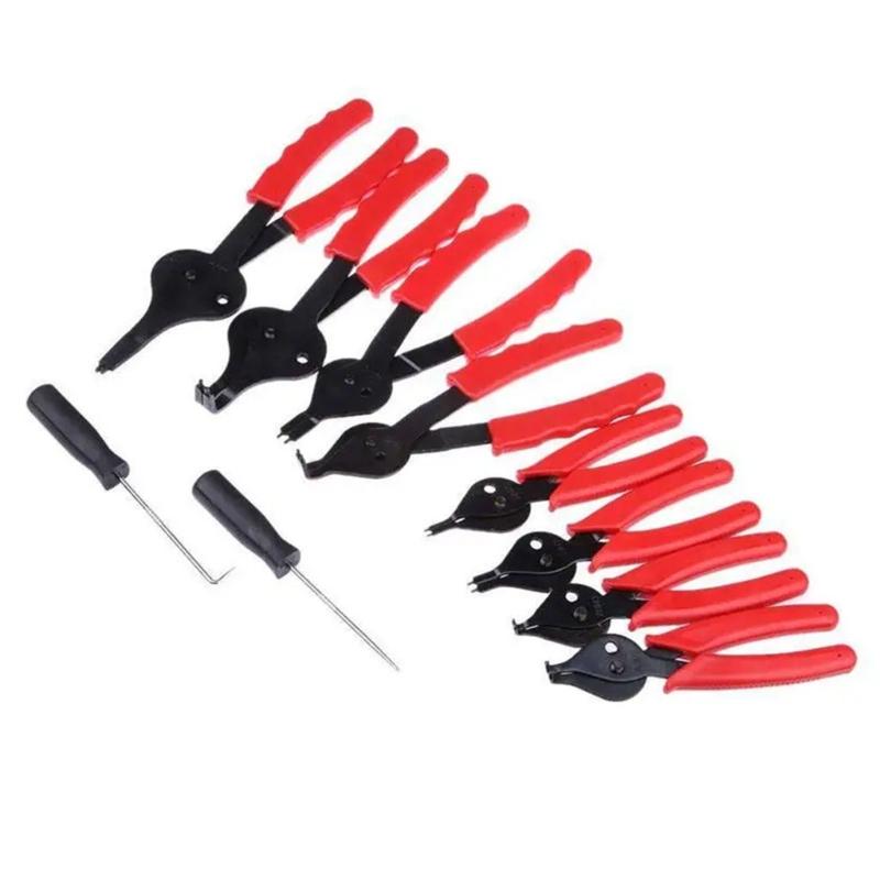 Heavy Duty Snap Ringing Pliers Kit Internal & External Circlip Tool 10 Piece For Car Brake System And Machinery Maintenance