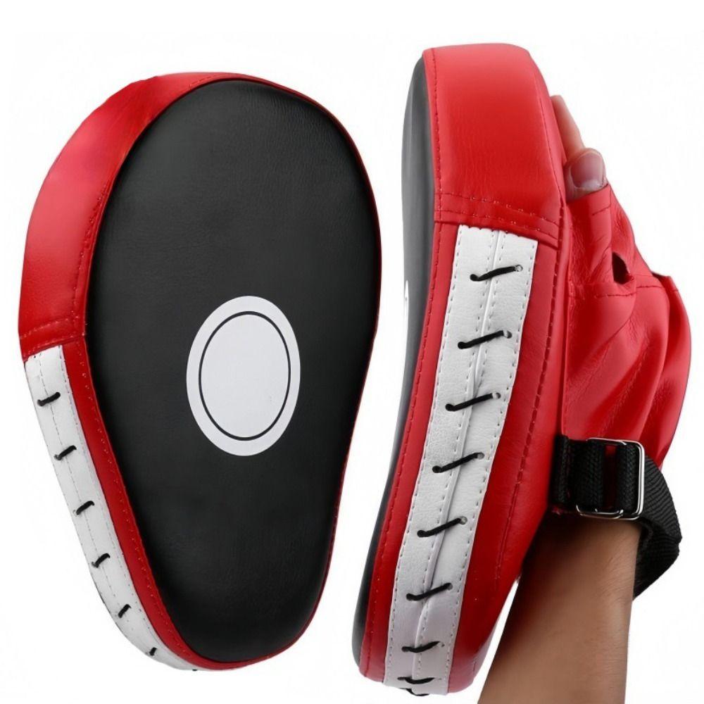 2Pcs PU Leather Curved Boxing Hand Target Thickened Karate Kick Pads Boxing Punching Bag School