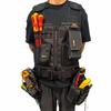 TOOLSTACK Heavy-Duty Work Vest Multi-Pocket Durable Breathable Construction Waistcoat Adjustable Multipurpose Electrician's Vest