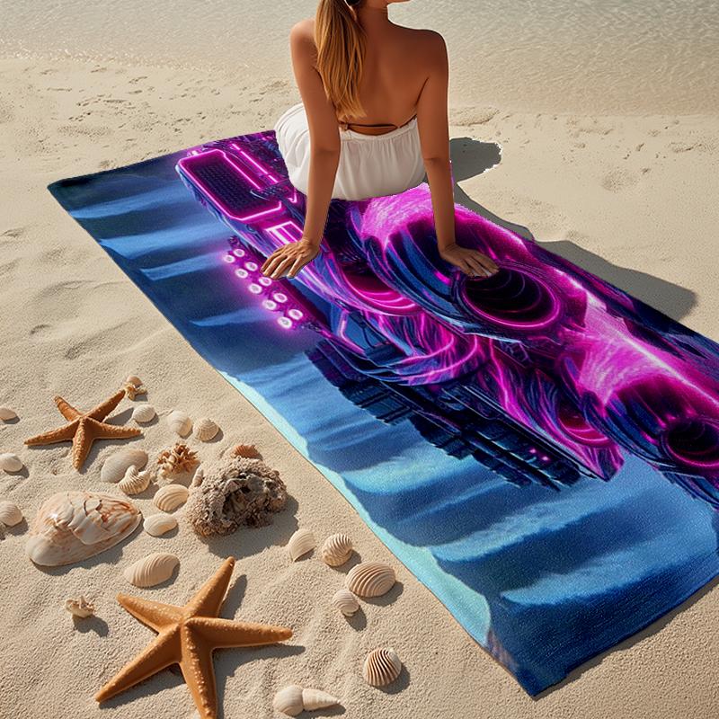 Elektrischer Monster Truck Kunst Strandtuch, Superweiche Mikrofaser, Geschenk für Sie/Ihn, Geburtstag, für Pool, Strand, Reisen, Heimdekoration Fan-Geschenke