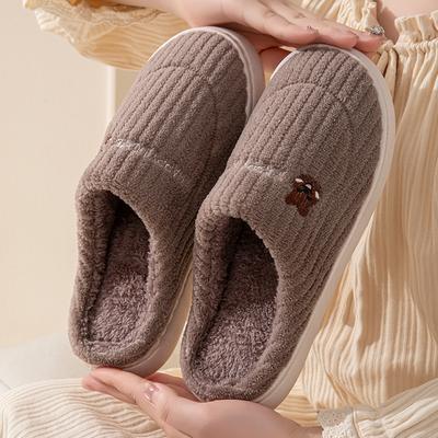 Cotton Slippers Autumn and Winter Couple Home Slippers Indoor Shoes Warm Cotton Shoes Non-slip Cotton Mop Winter Models