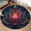 Beautiful Flowers Round Area Rug,Carpet Rug for Living Room Bedroom Sofa Playroom Decor,Non-slip Floor Mat