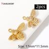 2Pcs 14K Gold Plated Brass Metal Conch Pendant,Charms For Jewelry Making,DIY Earring Bracelet Necklace Making Findings Supplies