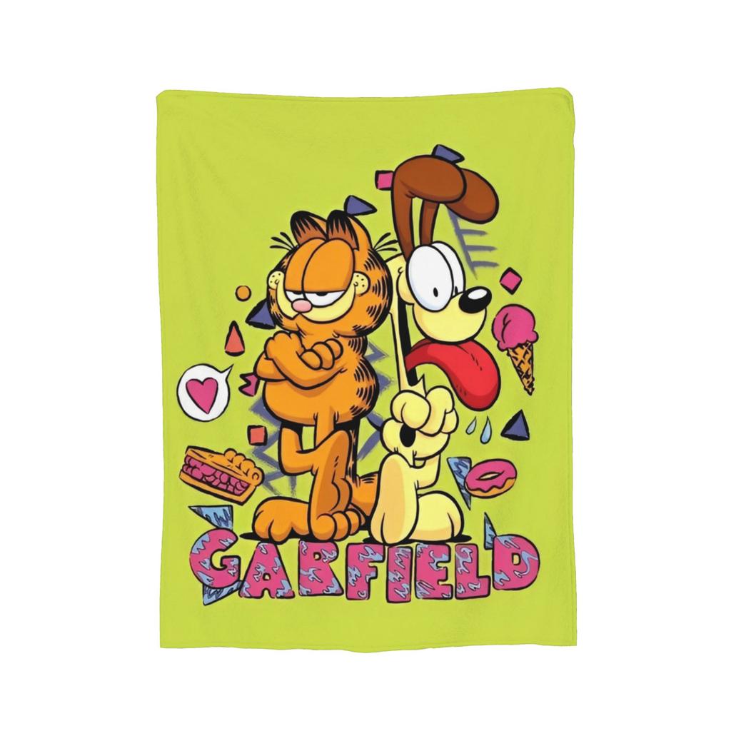 Garfield E Amici Coperta Di Natale Copri Letti Coperte Plaid in Lana Biancheria Da Letto Divano Personalizzati Caldi Ultra-Morbidi Copriletti,