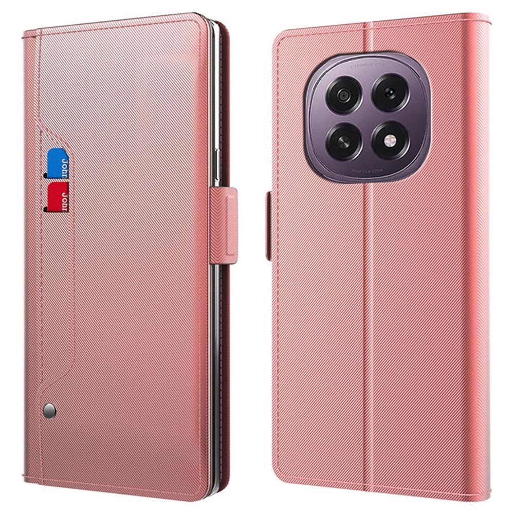 For Oppo F29 5G/A5 5G Case Stand PU Leather Phone Cover Card Holder Mirror