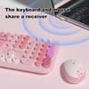 MOFII Wireless Keyboard and Mouse Set Lovely HighQuality Mixed Color 104 Keys USB Receiver Office